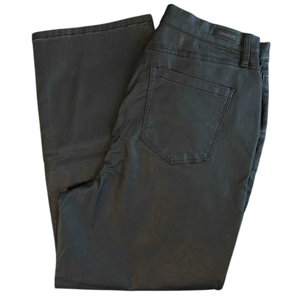 Blank NYC The Baxter Ribcage Straight Leg Faux Leather Pants Size 32 Black